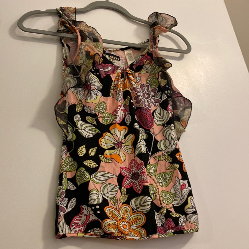 Miss Sixty Colorful Floral Tank Top in XS